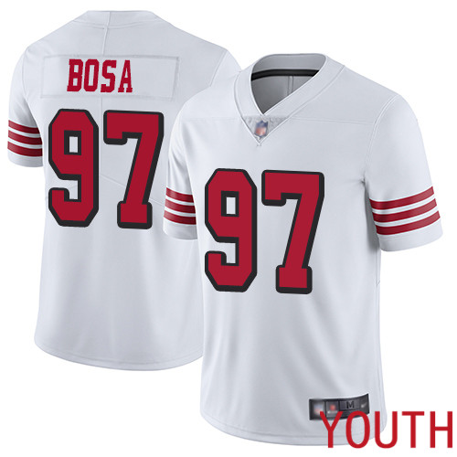 San Francisco 49ers Limited White Youth Nick Bosa NFL Jersey #97 Rush Vapor Untouchable->youth nfl jersey->Youth Jersey